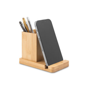 93638 ERWIN. Juego de escritorio con soporte para móvil y vaso
