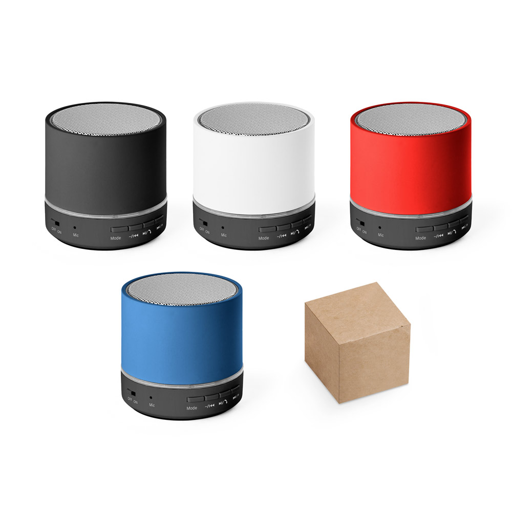 97176 RE-PEREY. Altavoz portátil de 3 W con 4 h 30 min de autonomía en ABS reciclado (100% rABS)